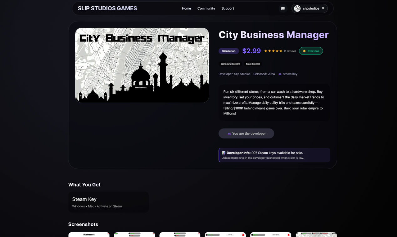 Game Page Preview